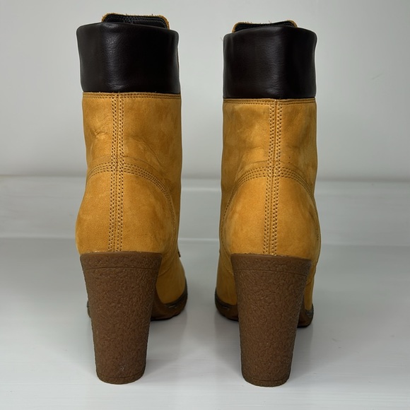 Timberland 🧡 Earthkeepers Women's Workboot Style Chunky High Heel Boot Shoes - Picture 5 of 16